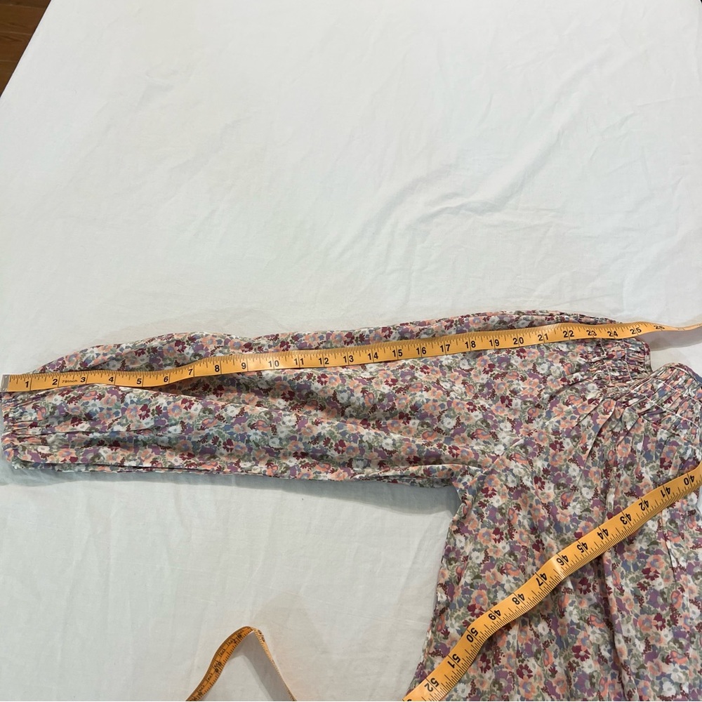 Lucky Brand Floral Boho Peasant Blouse Long Sleeve Prairie Cottagecore XS - Picture 9 of 14